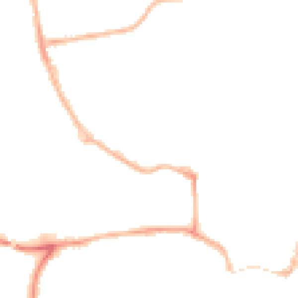 Night-time road noise heatmap for YO16 4LD