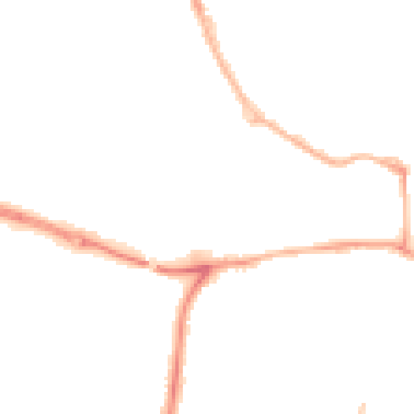 Night-time road noise heatmap for YO16 4PG