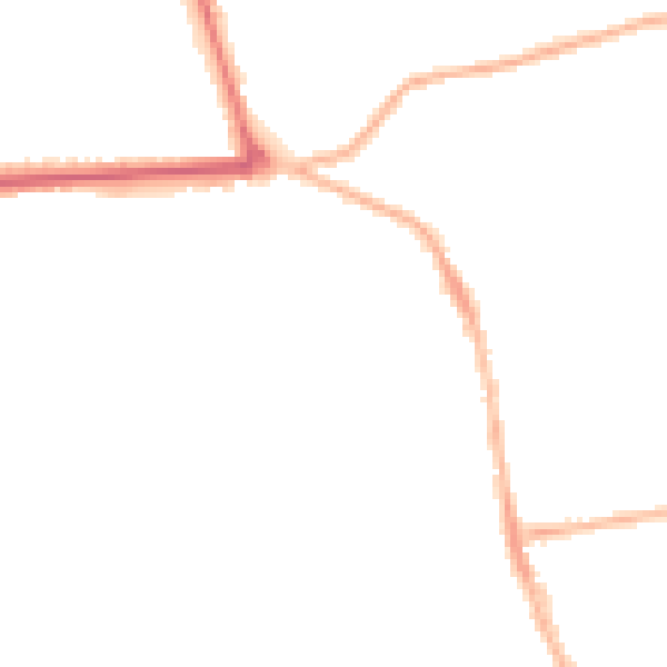 Night-time road noise heatmap for YO16 4PQ