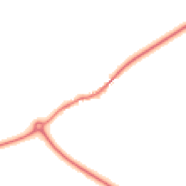 Night-time road noise heatmap for YO16 4UJ