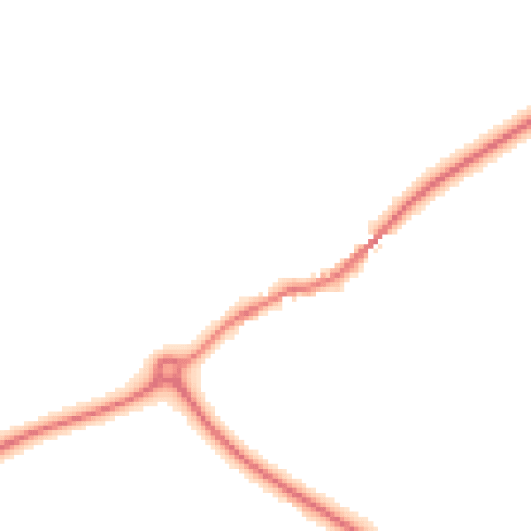 Night-time road noise heatmap for YO16 4UP