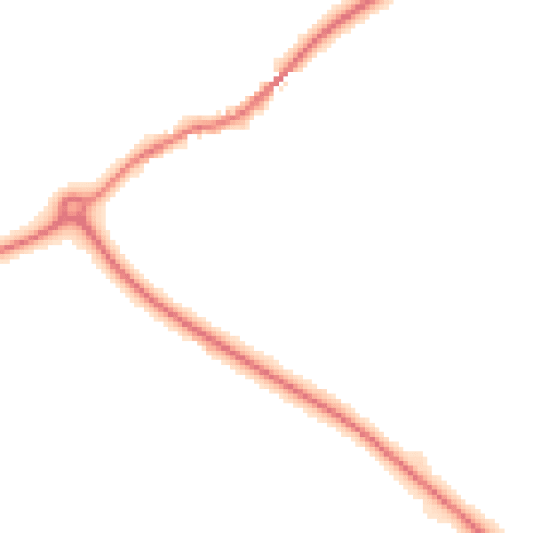 Night-time road noise heatmap for YO16 4UU