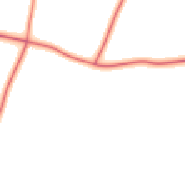 Daytime road noise heatmap for YO16 4XZ