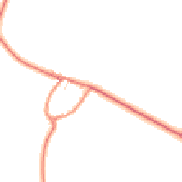 Daytime road noise heatmap for YO16 4YE