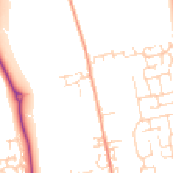 Daytime road noise heatmap for YO16 6AG