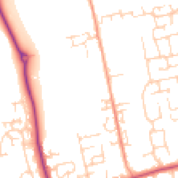 Daytime road noise heatmap for YO16 6AN