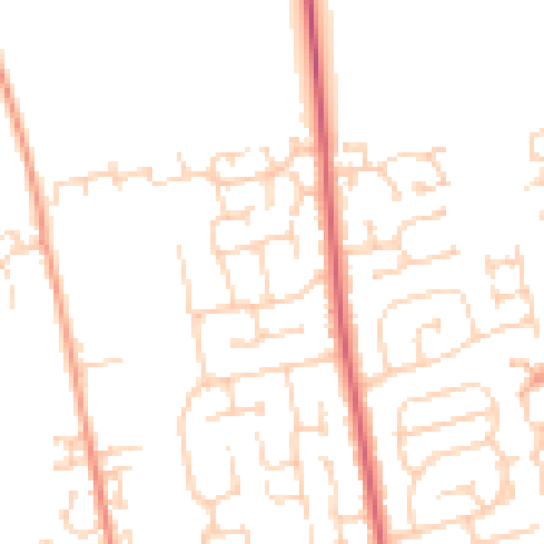 Daytime road noise heatmap for YO16 6EX