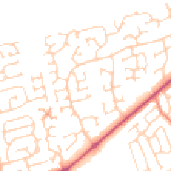Daytime road noise heatmap for YO16 6GF