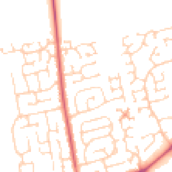 Daytime road noise heatmap for YO16 6HX
