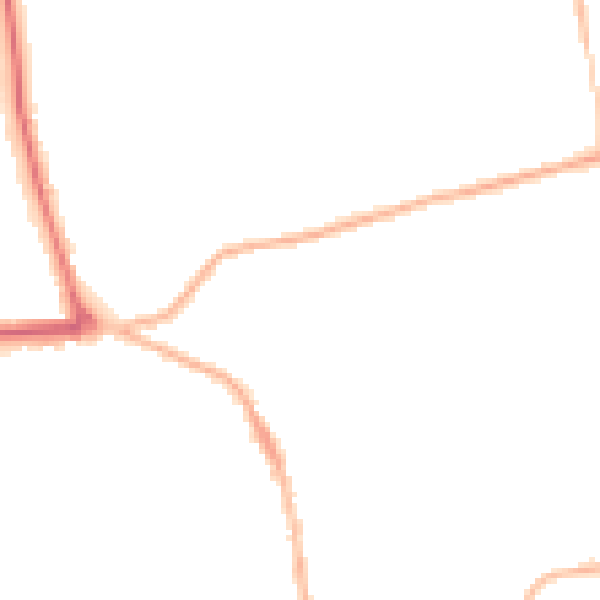 Night-time road noise heatmap for YO16 7ER