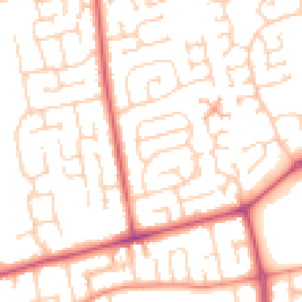 Daytime road noise heatmap for YO16 7HW