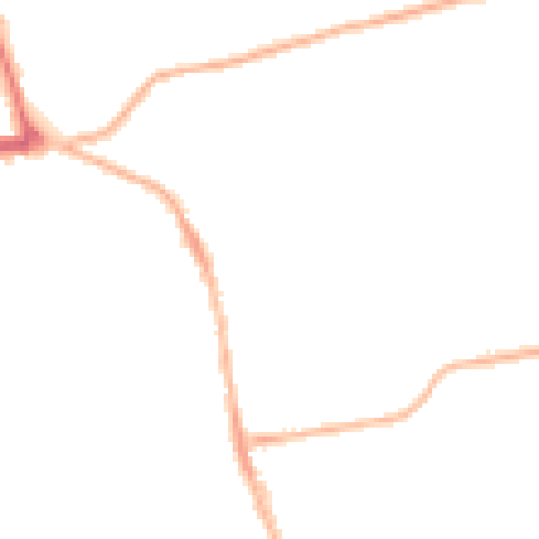 Night-time road noise heatmap for YO16 7JY