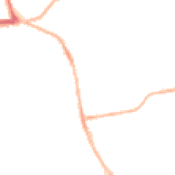 Night-time road noise heatmap for YO16 7NA
