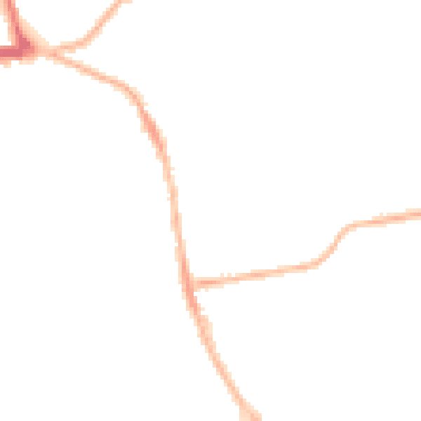 Night-time road noise heatmap for YO16 7NB