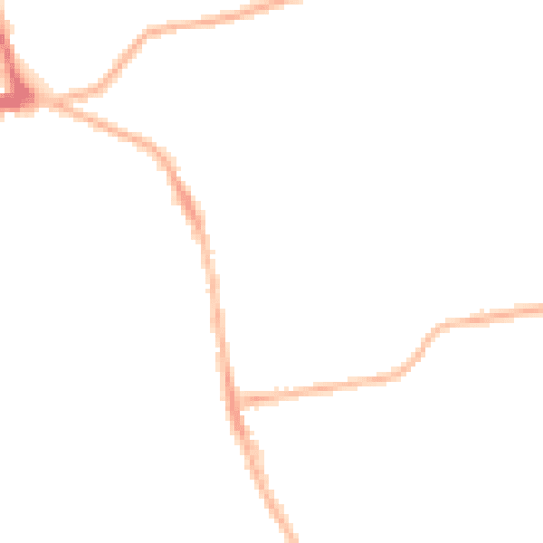 Night-time road noise heatmap for YO16 7NE