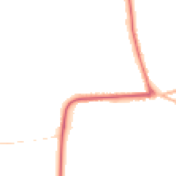 Night-time road noise heatmap for YO16 7PN