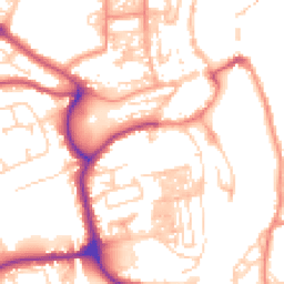 Daytime road noise heatmap for YO21 1EB