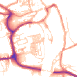 Daytime road noise heatmap for YO21 1EP