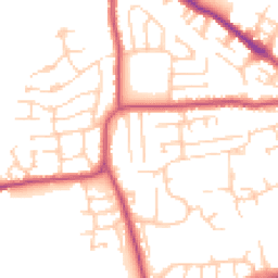 Daytime road noise heatmap for YO21 1HU