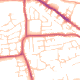 Daytime road noise heatmap for YO21 1JD