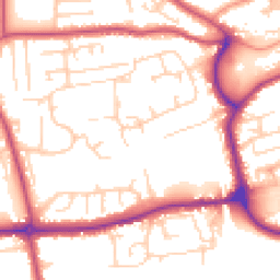 Daytime road noise heatmap for YO21 1LL