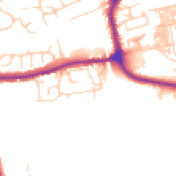 Daytime road noise heatmap for YO21 1NU