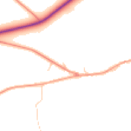Daytime road noise heatmap for YO21 1SR