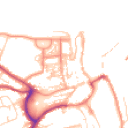Daytime road noise heatmap for YO21 3EX