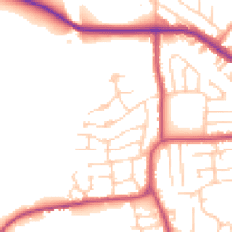 Daytime road noise heatmap for YO21 3LW