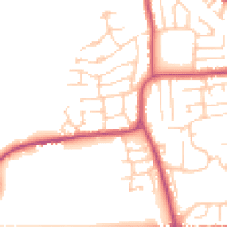 Daytime road noise heatmap for YO21 3NN