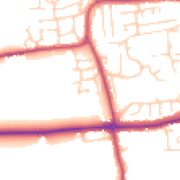 Daytime road noise heatmap for YO21 3UJ