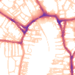 Daytime road noise heatmap for YO23 1AY