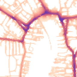 Daytime road noise heatmap for YO23 1AZ