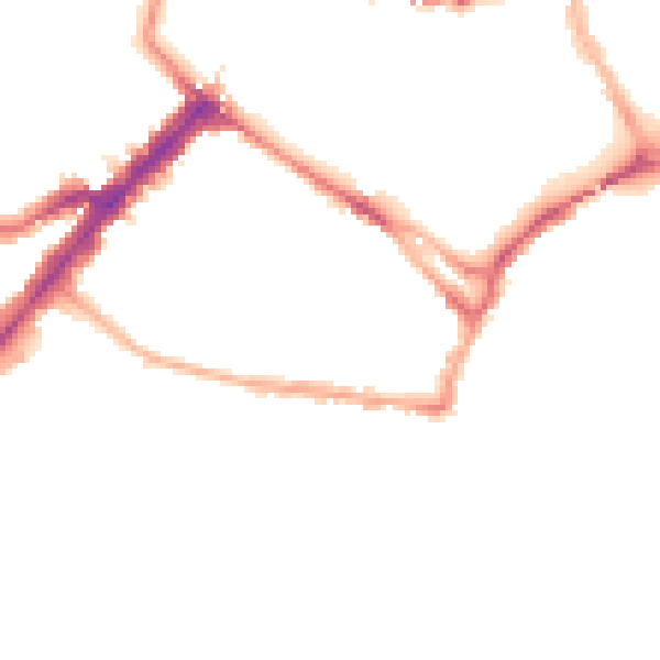 Night-time road noise heatmap for YO23 1BH