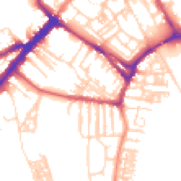 Daytime road noise heatmap for YO23 1BQ