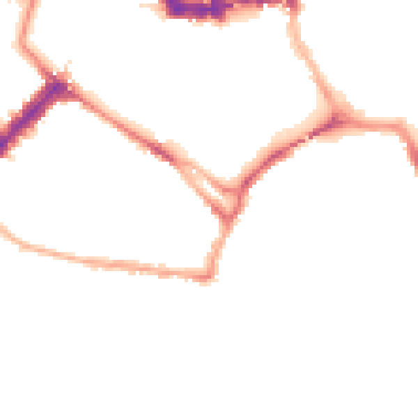Night-time road noise heatmap for YO23 1DG