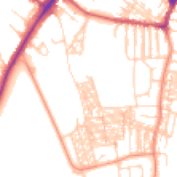 Daytime road noise heatmap for YO23 1DL