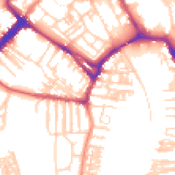 Daytime road noise heatmap for YO23 1NA