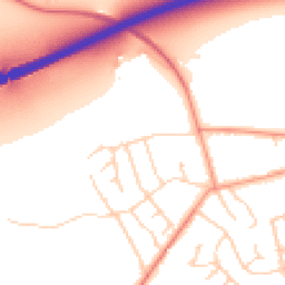 Daytime road noise heatmap for YO23 2QJ