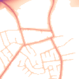 Daytime road noise heatmap for YO23 2RA