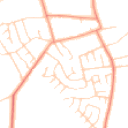 Daytime road noise heatmap for YO23 2RG