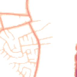 Daytime road noise heatmap for YO23 2SA