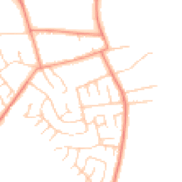Daytime road noise heatmap for YO23 2SW