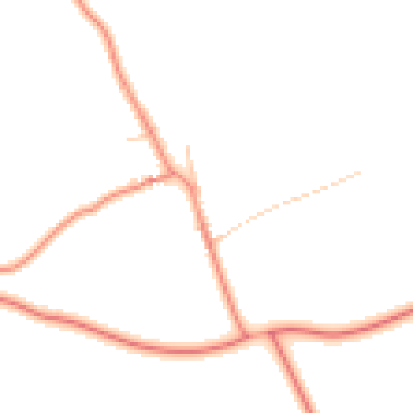 Daytime road noise heatmap for YO23 3PT