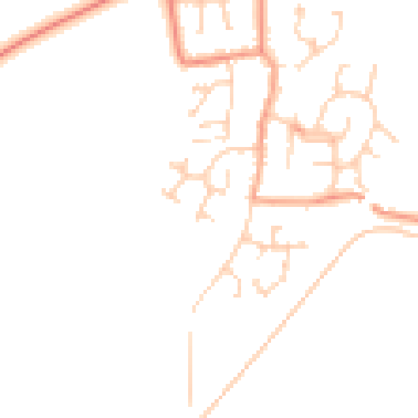 Daytime road noise heatmap for YO23 3RT