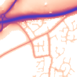 Daytime road noise heatmap for YO23 3UG