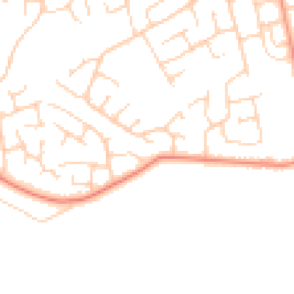 Daytime road noise heatmap for YO24 2SU