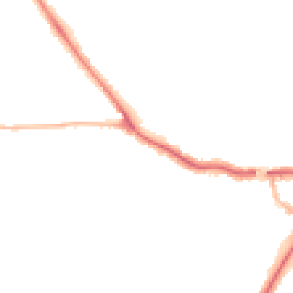 Night-time road noise heatmap for YO24 4DF