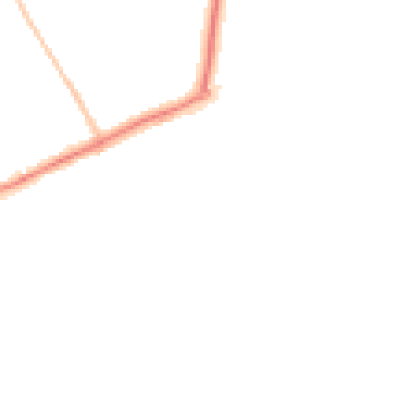 Night-time road noise heatmap for YO31 0TS