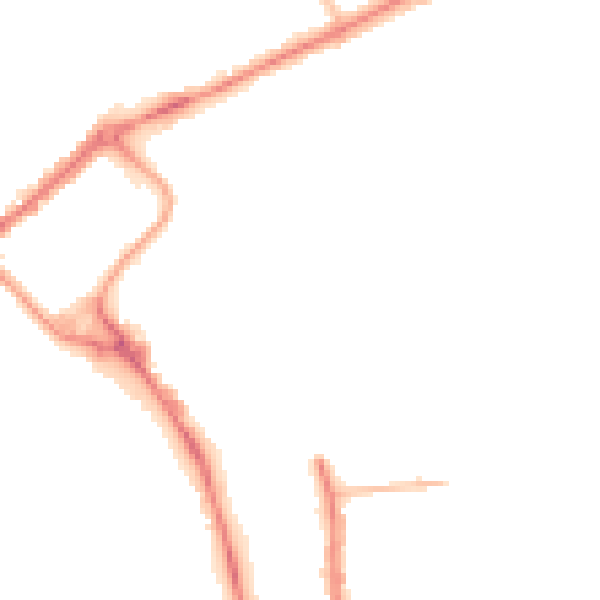 Night-time road noise heatmap for YO31 7XQ